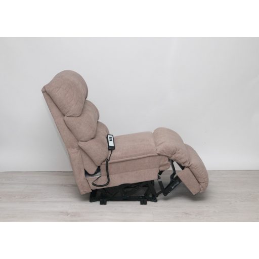 Moduláris relax kanapé motoros betét fotelje Cuba világosbarna szövet kárpittal raktárról - Preston2