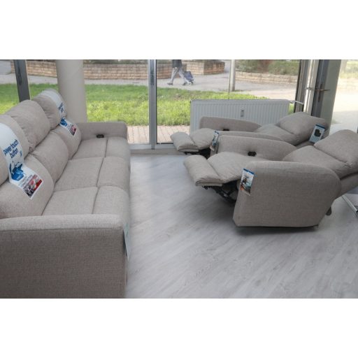 Motoros ülőgarnitúra 3 1 1 drapp szövet kárpittal - raktárról - McPherson