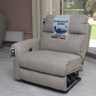   Elemes relax ülőgarnitúra bal oldali motoros fotelje drapp szövet kárpittal - raktárról - McPherson