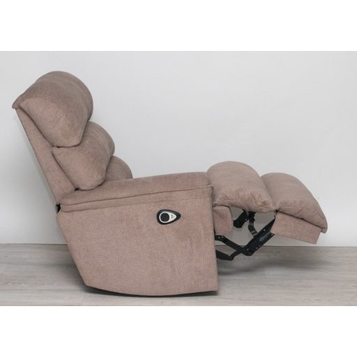 Moduláris relax kanapé bal oldali motoros fotelje Cuba világosbarna szövet szövet kárpittal raktárról - Preston2