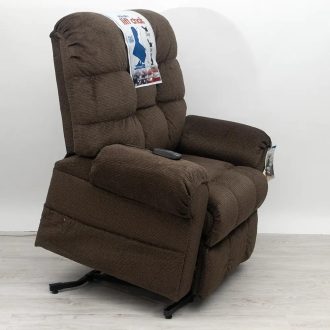   Felállást segítő fotel - nagyméretű fotel - barna szövet kárpittal raktárról - Omni
