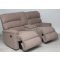 Kis méretű motoros házimozi kanapé világosbarna szövet kárpittal raktárról - Preston2