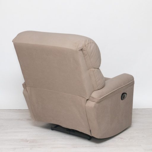 Kis méretű forgó fotel motoros - hintázó talppal, világosbarna szövet kárpittal raktárról - Preston2