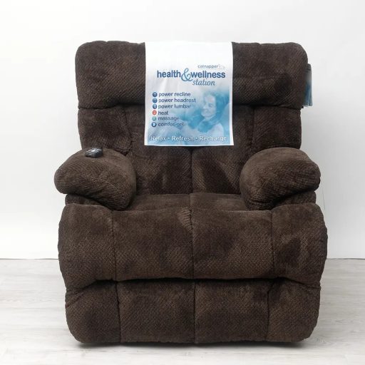 Relax fotel csokoládébarna plüss kárpittal - Sterling