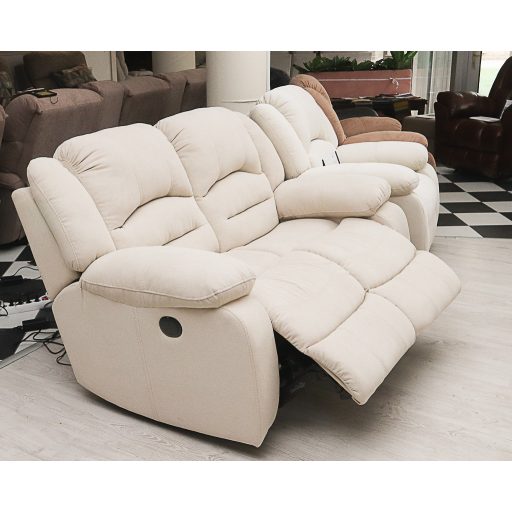 2 személyes relax kanapé - Bronx beige teflonos szövet kárpittal raktárról - Tessin