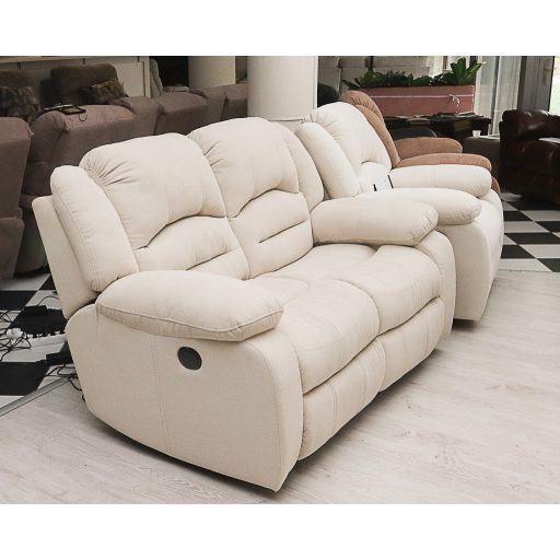 2 személyes relax kanapé - Bronx beige teflonos szövet kárpittal raktárról - Tessin