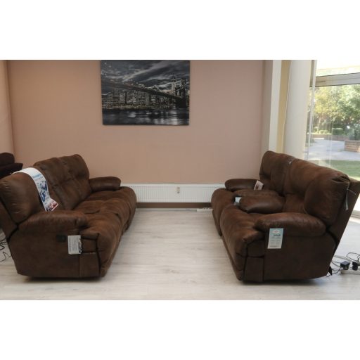 3 1 1 motoros full relax ülőgarnitúra gesztenyebarna kárpittal - Voyager