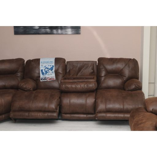 3 + 2 üléses sarokkanapé motoros fekvő ülésekkel gesztenyebarna kárpittal raktárról - Voyager