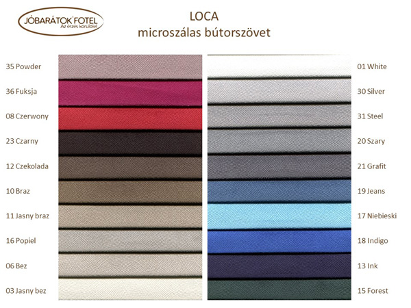 Loca microszálas szövet szinek